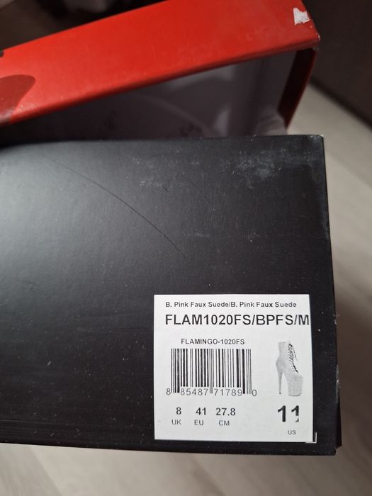 Buty botki do exotic pole dance Pleaser Flamingo 1020FS nowe 41 róż