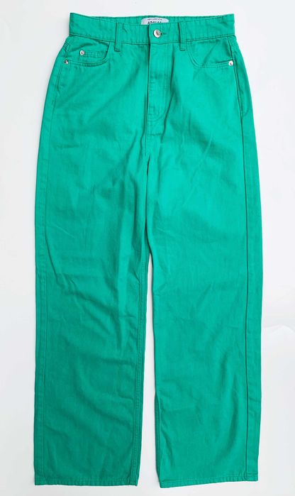 Spodnie Dzinsowe Zielone New Look XS 34 Adalae Jeansowe Proste