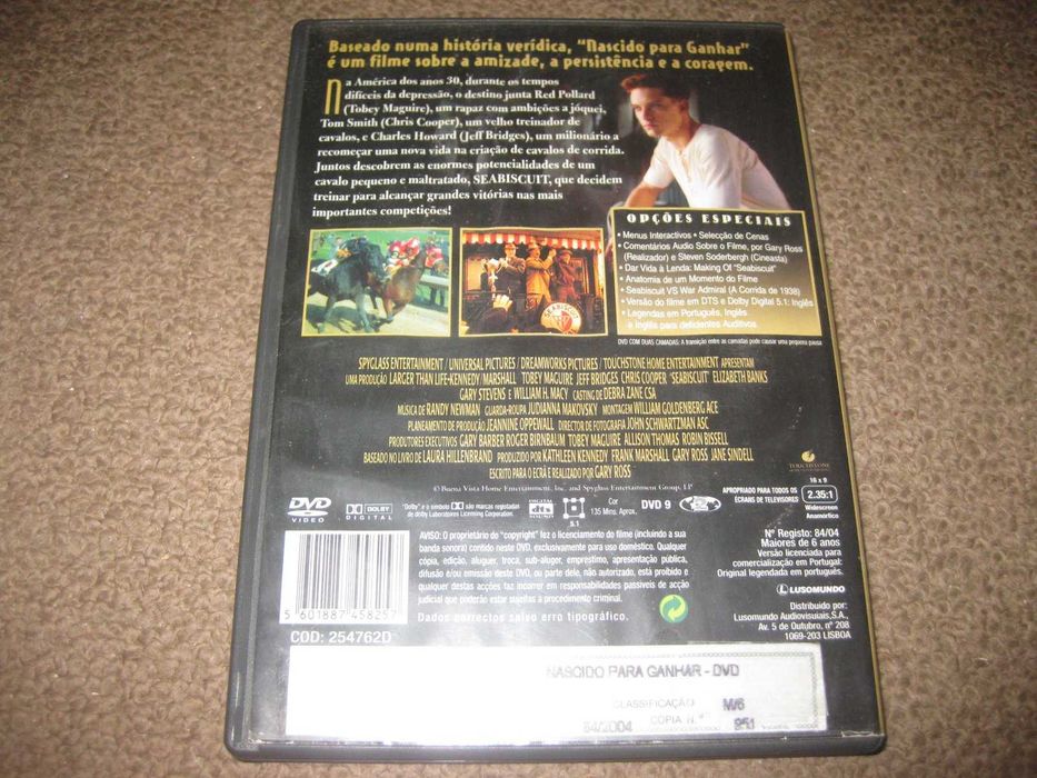 DVD "Nascido para Ganhar" com Tobey Maguire