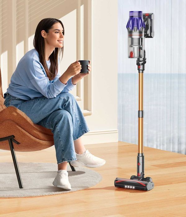 Odkurzacz Laresar V7 500W 50KPA LED HEPA bezprzewodowy pionowy stojący