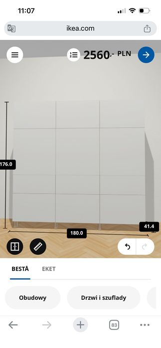 IKEA Besta Regał 180 dl / 160 wys/ 40 gł
