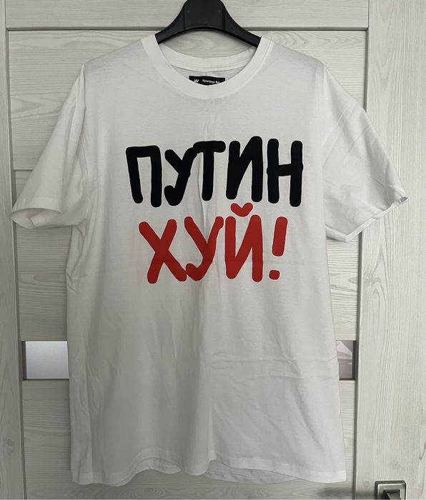 Merchtedes koszulka Putin Ch** L nowa biała t-shirt tede nwj plny wj