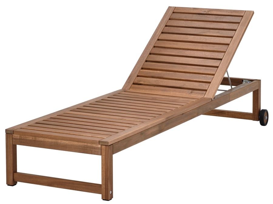 Zestaw mebli ogrodowych IKEA – stół, 4 krzesła z poduszkami + leżak