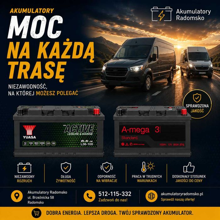 Akumulator ECO-FORCE Cargo 180Ah/1050A TRUCK L+ Sklep Akumulatory Radomsko ul. Brzeźnicka 58