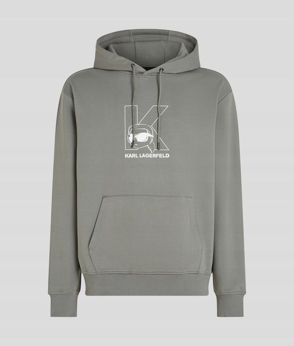 Karl lagerfeld bluza męska z bawełną z logo zielony xs u5a
