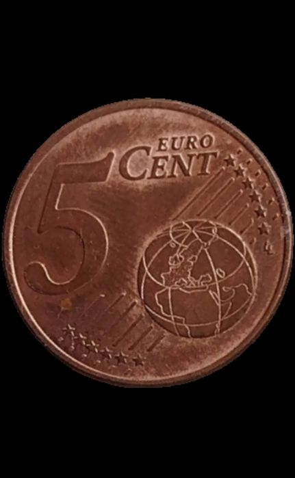 Moeda de 5 cêntimos de Portugal, ano 2024 , soberba e rara .