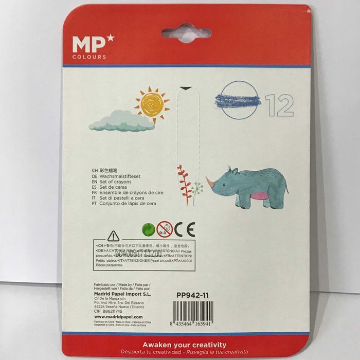 Kredki ołówkowe Madrid Papel 12 szt. pierwsze kredki