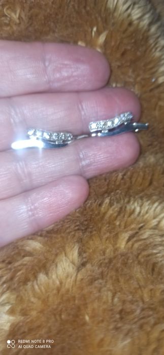 Сережки срібло-родій нові