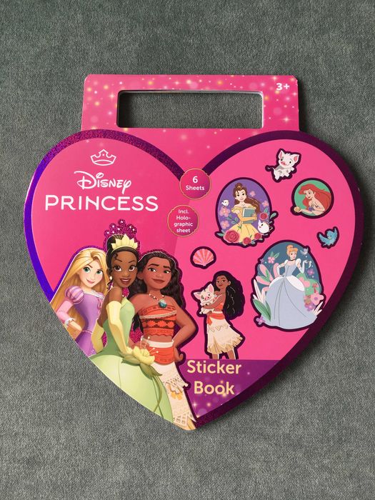 Zestaw naklejek 6 arkuszy Disney Princess Stickers