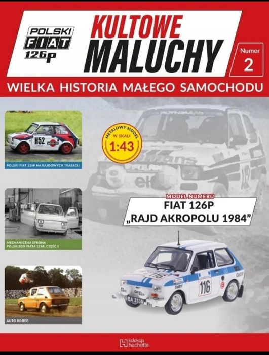 Kultowe Maluchy. Fiat 126p "Rajd Akropolu 1984" skala 1:43