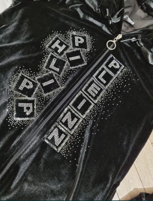 PHILIPP PLEIN- bluza welurowa.  Rozmiar M