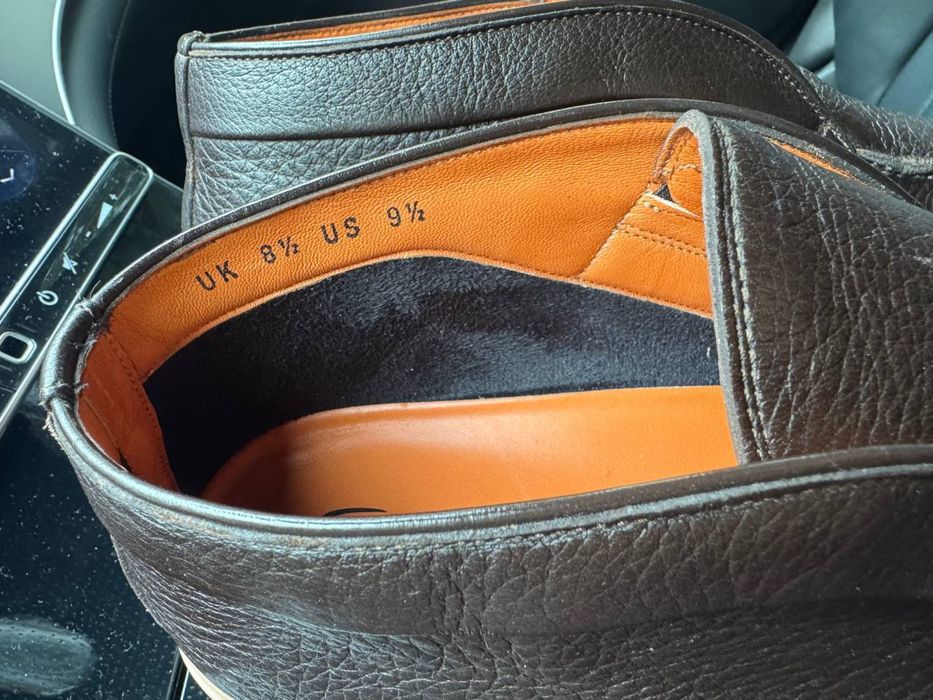 Кожаные лоферы Santoni