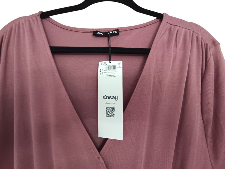 Sukienka kopertowa z wiązaniem Sinsay rozmiar 2XL