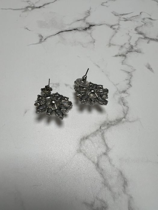 Сережки з перлинами та кристалами