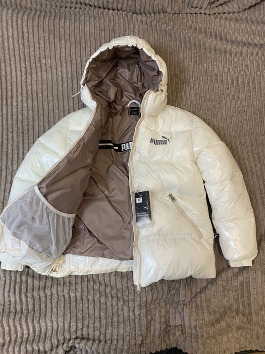 Лаковый Пуховик PUMA  Деми Теплая Зима Зима S Женский .XS-XXL
