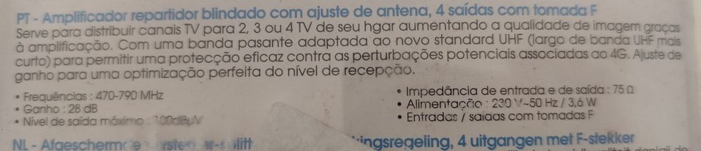 Amplificador TV METRONIC 432175