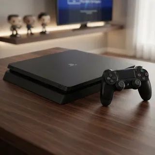 PS4 com Comando e Jogo