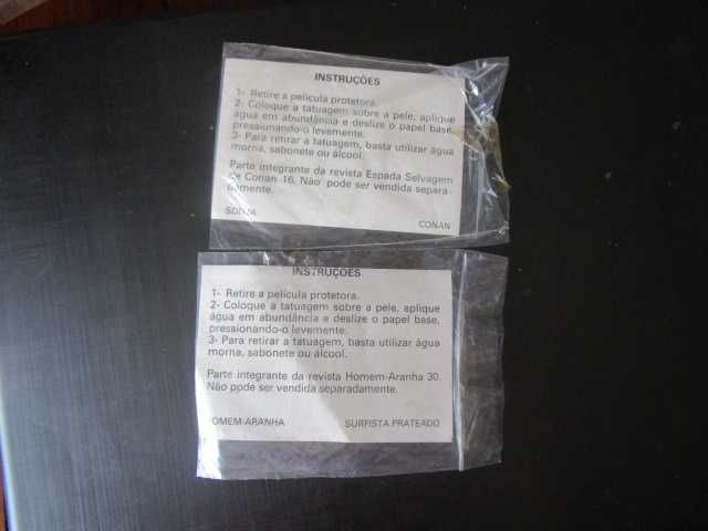 brindes vintage super herois na embalagem (ja aberta) revistas