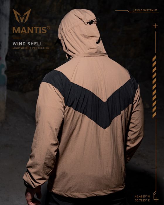 Вітровка чоловіча з нейлону MANTIS, осінь, койот, мужская ветровка
