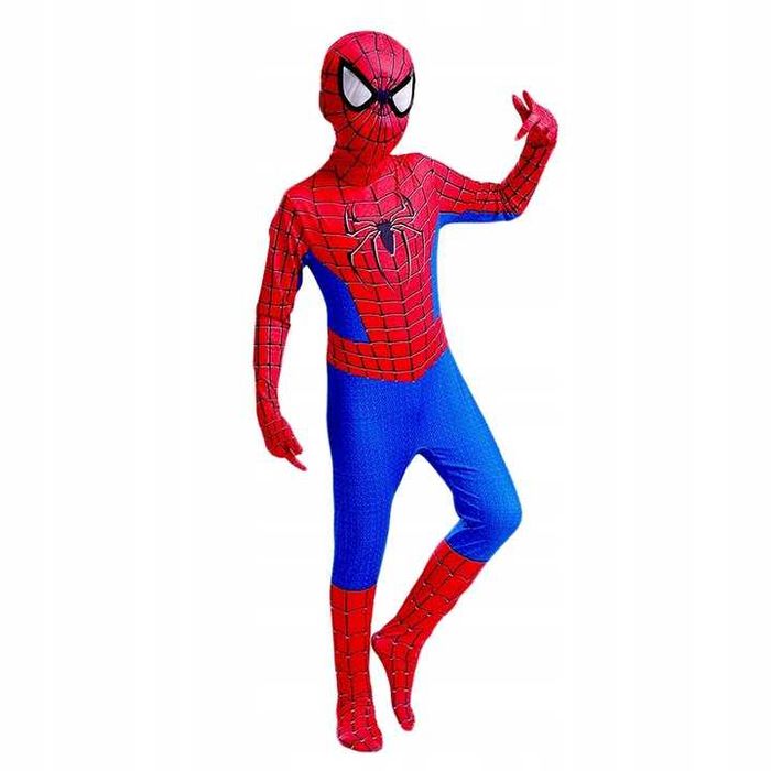 Strój przebranie KOSTIUM SPIDERMAN karnawał halloween 146-152cm K646