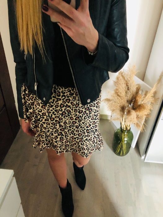 Spódnica mini w panterkę