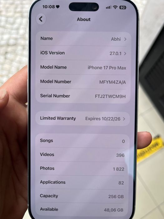 Iphone 17 pro max 256 GB