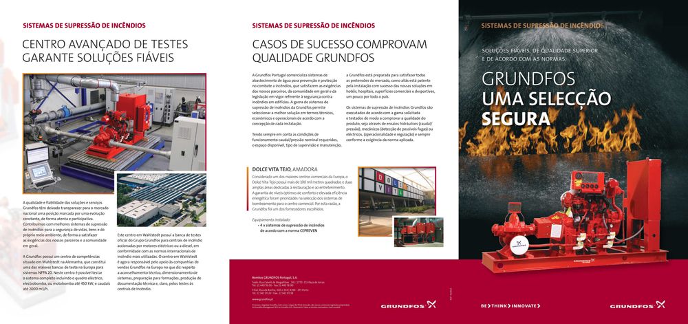 Central Incêndio Grundfos FSHY 75kw  300m3 h - Equipamento Novo -