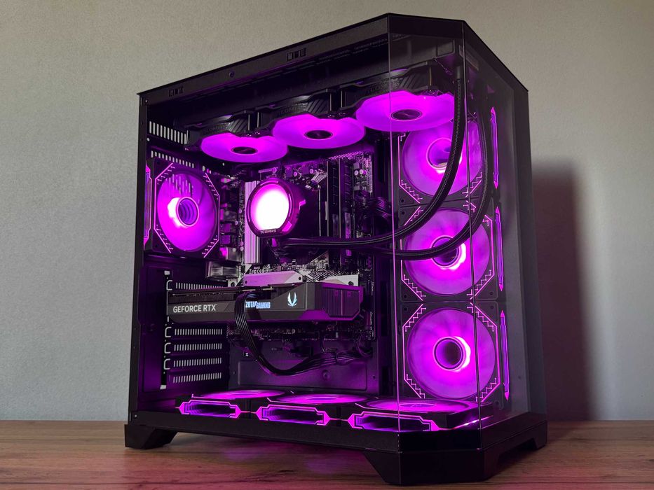 Komputer RTX 5070 32GB RAM Ryzen 7 SSD 1TB Akwarium Chłodzenie Wodne ...