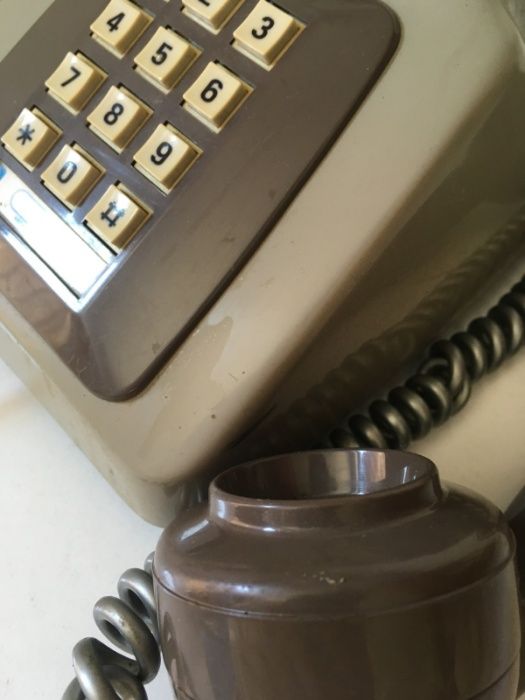 Telefone Antigo Castanho / Cinzento