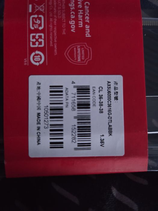 Pamięć RAM ADATA XPG Lancer Blade 32GB
(2x16GB) 6000MHz Czarny