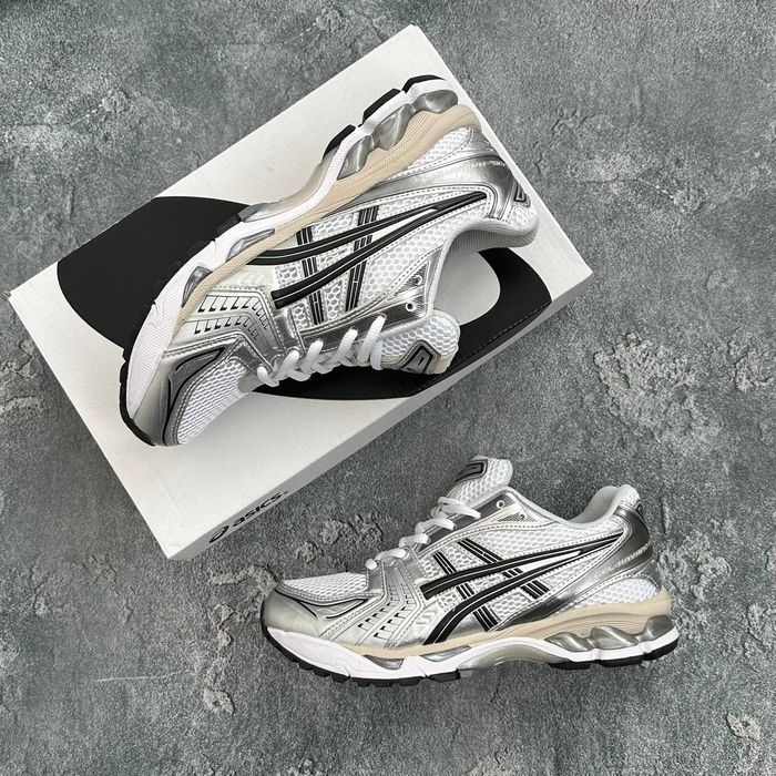 Кросівки Кроссовки Asics Gel-Kayano 14 White Midnight Серебрянный Срібний Кросовки демісезон