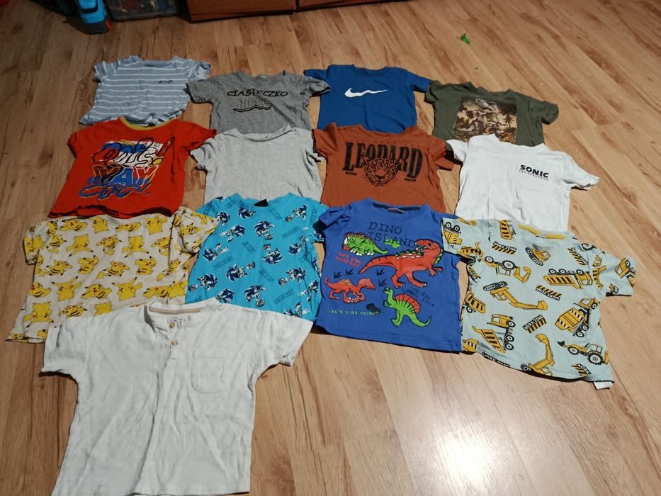 Koszulki chłopięce 98/104 zestaw z krótkim rękawem