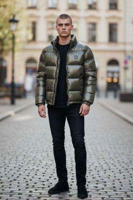 Чоловіча Куртка  пуховик Hugo Boss Black  глянц
