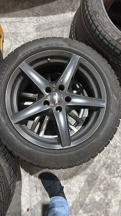 Jantes 17" Ronal 5x108 (furacão Alfa, Fiat, etc) com pneus 225/50 R17