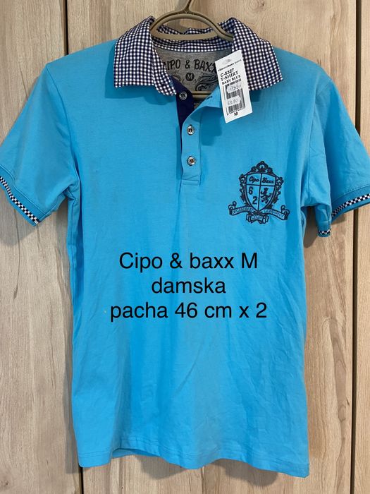 Cipo & baxx M nowa damska niebieska bluzka polo t-shirt