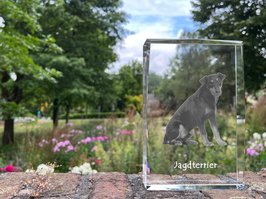 Niemiecki terier myśliwski kryształ z psem Art-Dog