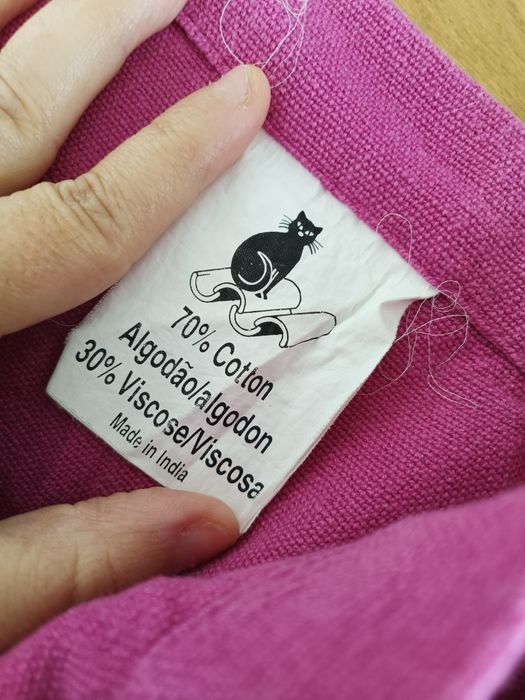 Colcha de casal fúcsia Gato Preto