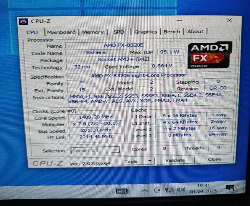 Procesor AMD FX-8320E BE 8*4,0GHz AM3+