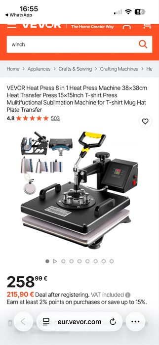 Máquina prensa termica nova