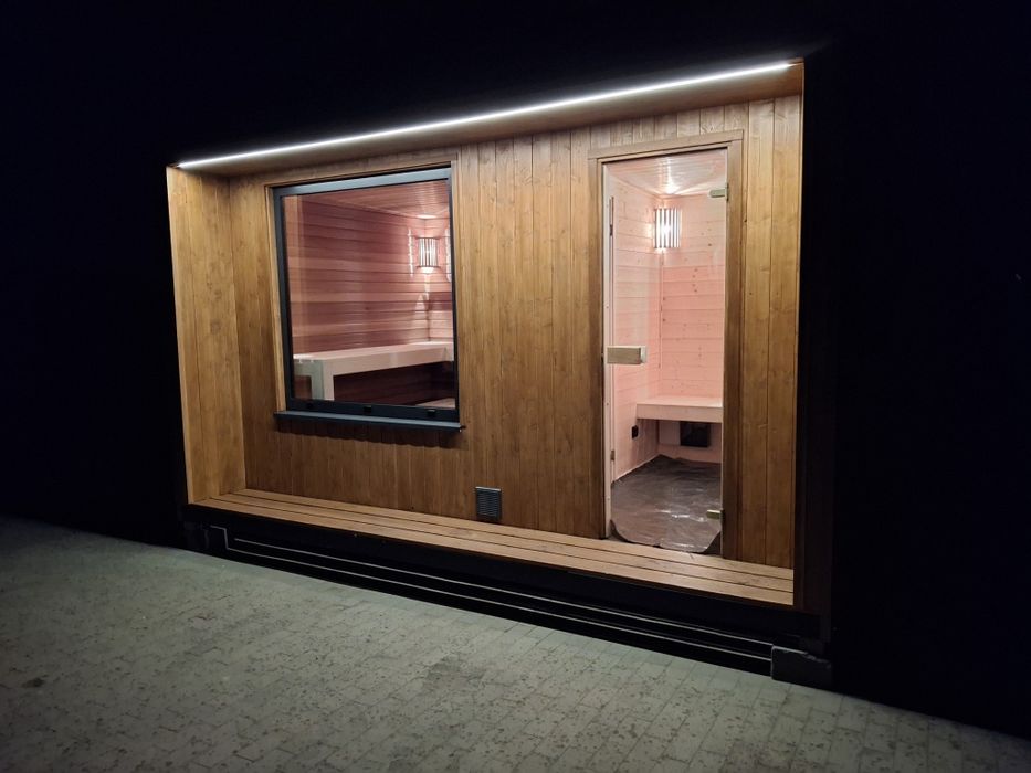 Sauna ogrodowa fińska, piec 9kw Huum