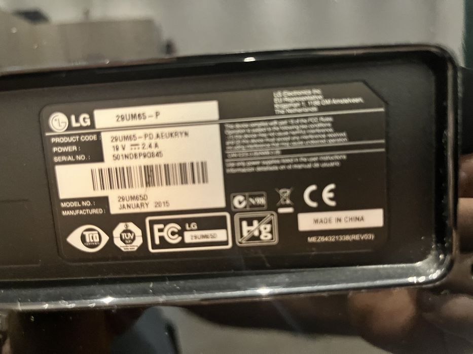 Monitor LG 29 cali ultrawide 29UM65