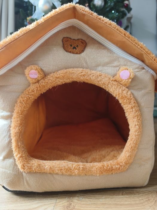 Pluszowy domek, legowisko dla kota 45 x 40 cm