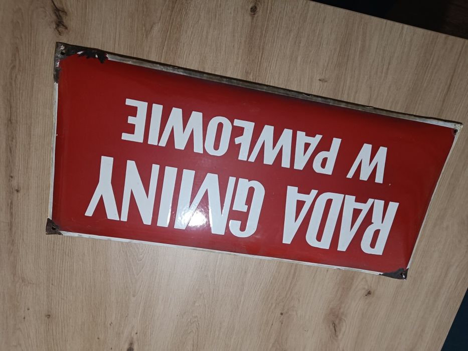 Stary szyld emaliowany Rada Gminy
