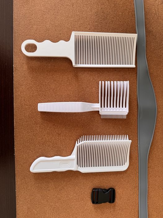 Kit Completo Guia para Corte Degradê / Disfarce (Pentes + Faixa de Silicone)