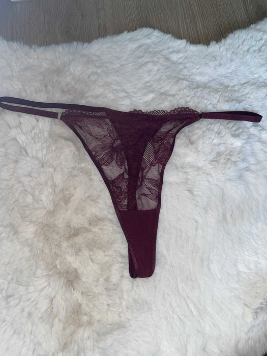 Bordowe stringi 5XL