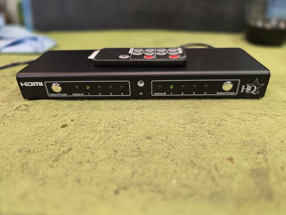 Rozdzielacz sygnału HDMI 4-2 + pilot nowy.