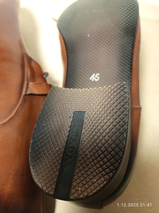 Prada oryginalne luxury skórzane eleganckie buty męskie jak nowe