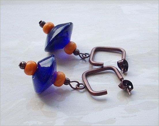 Kolczyki handmade szkło weneckie
