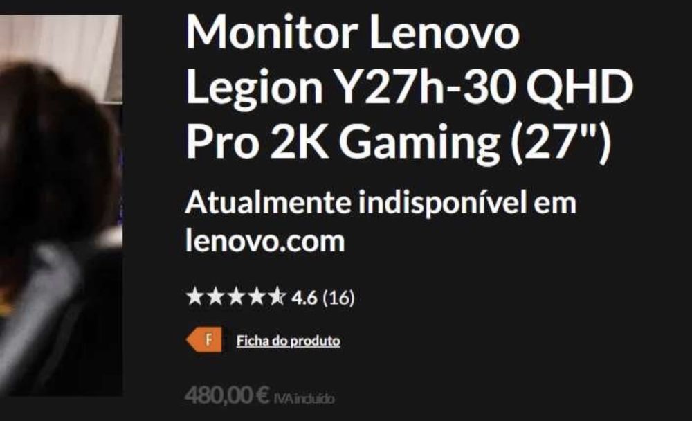 Monitor lenovo 27 com usb C