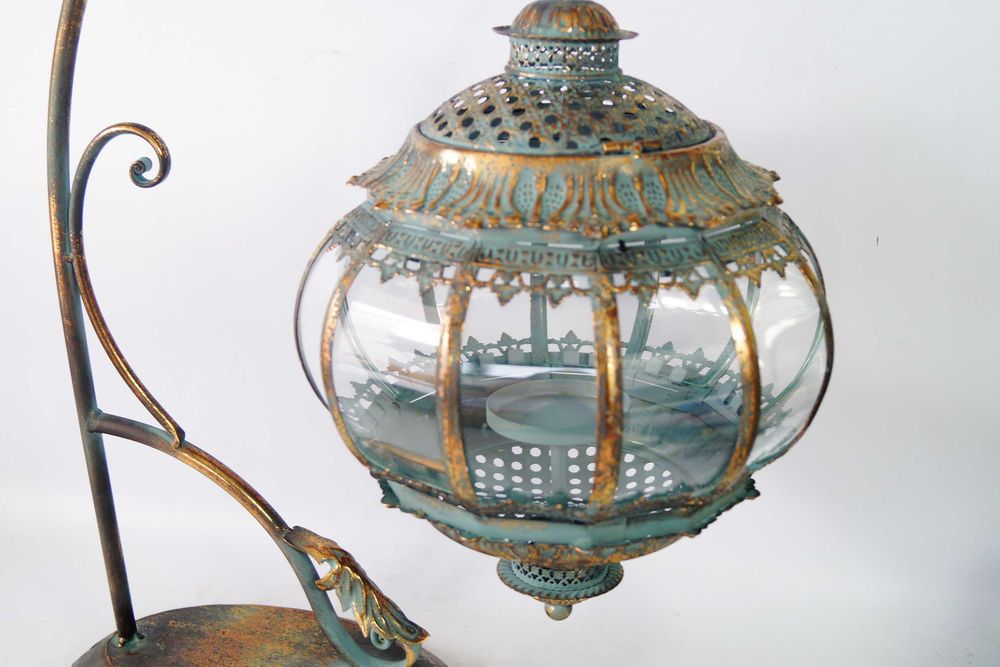 Lampion latarnia na ramieniu glamour dekoracja